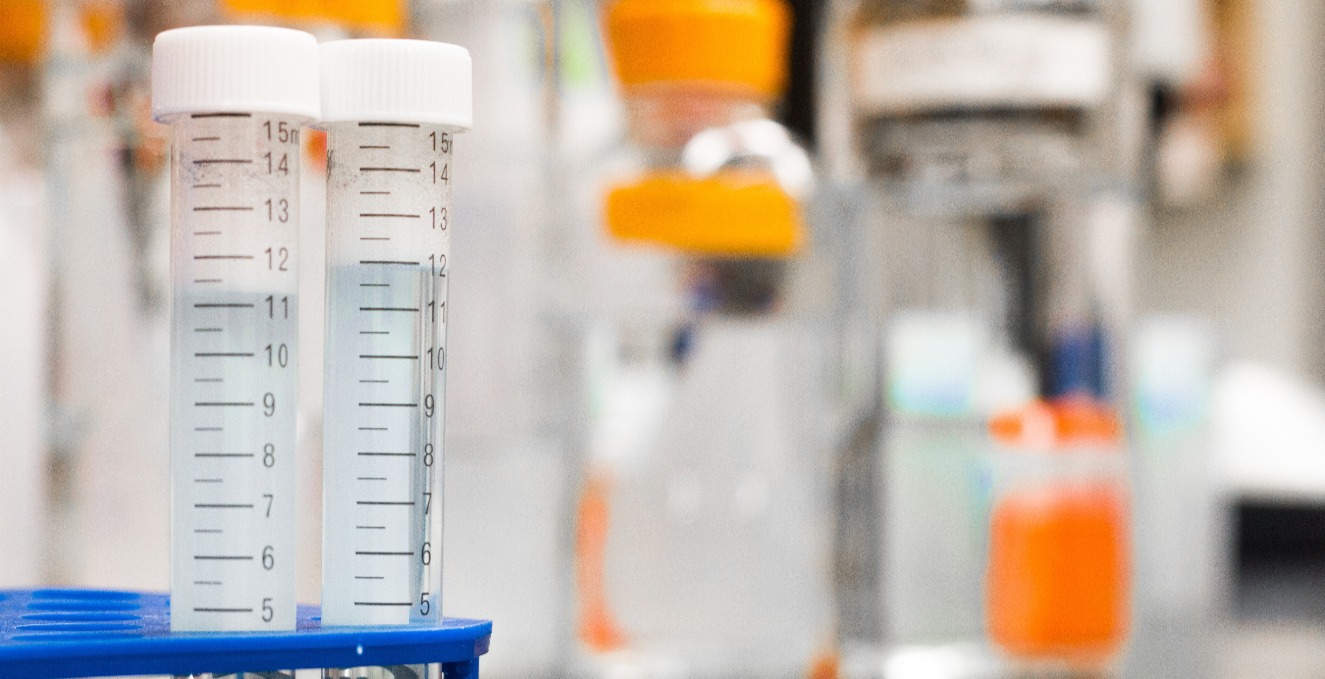 test tubes in a lab